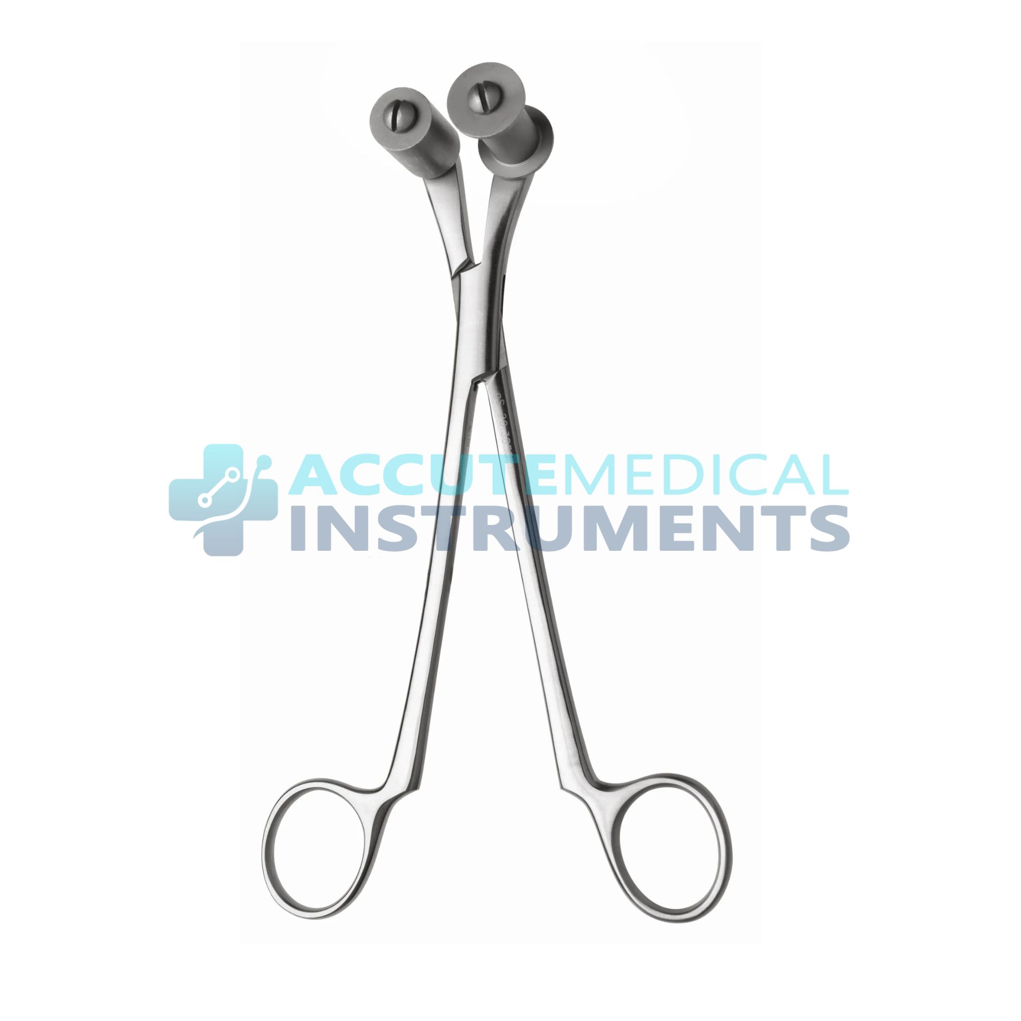 Gunnar Hey Roller Forceps 7″ (1.2″ Jaw) with Aluminum Rollers – Atraumatic Surgical Tissue Grasping Forceps