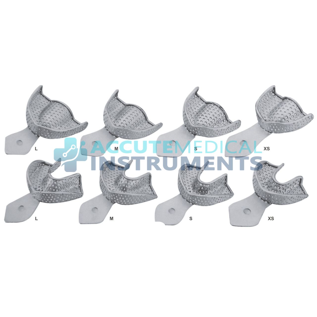 Perforated Impression Tray with RIM Lock – Upper & Lower (8 Piece Set)