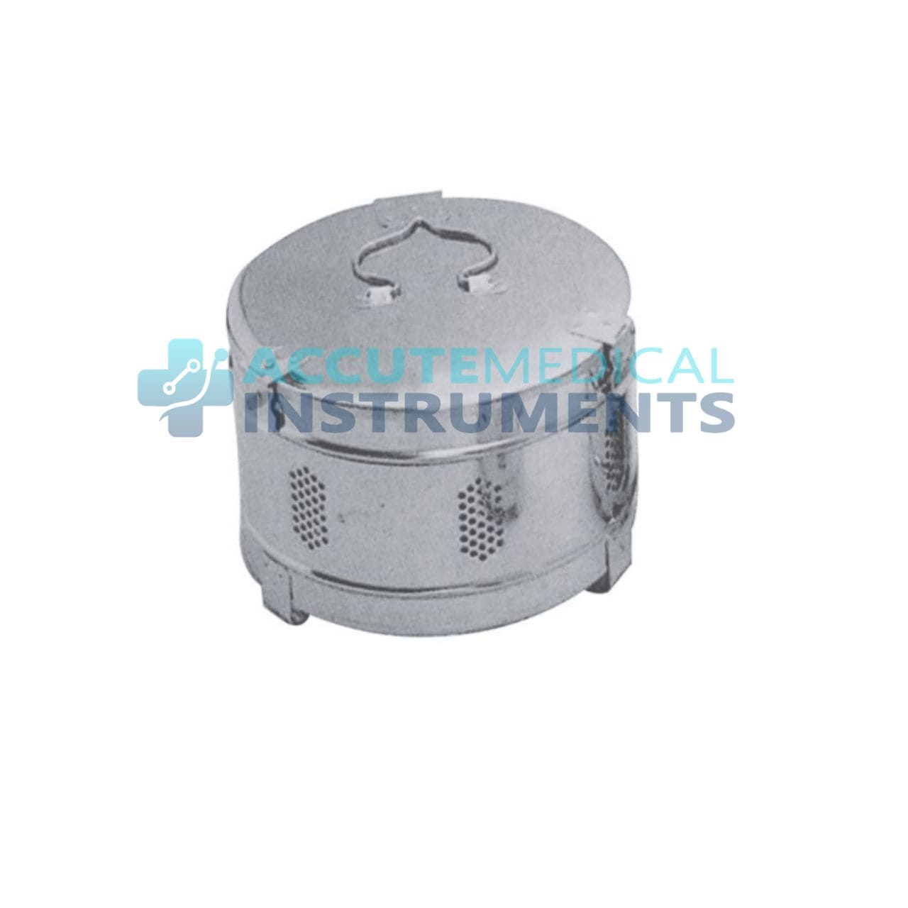 Sterilizing Drum Stainless Steel AM-3394 Surgical Instrument Sterilization Container Different Sizes Autoclavable